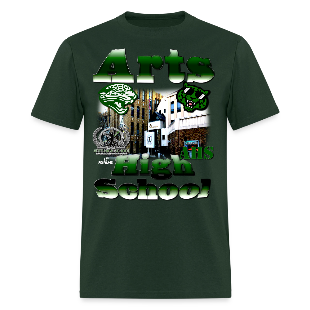 Arts High "School Spirit" Tee - forest green
