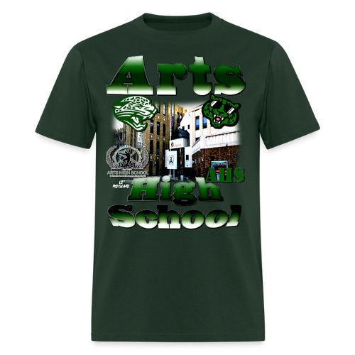 Arts High "School Spirit" Tee - forest green
