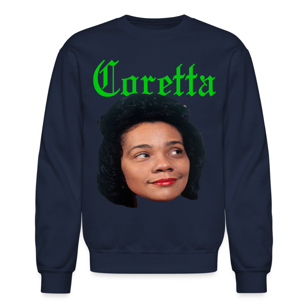 "Coretta" Coretta Scott King Tee Sweatshirt - navy