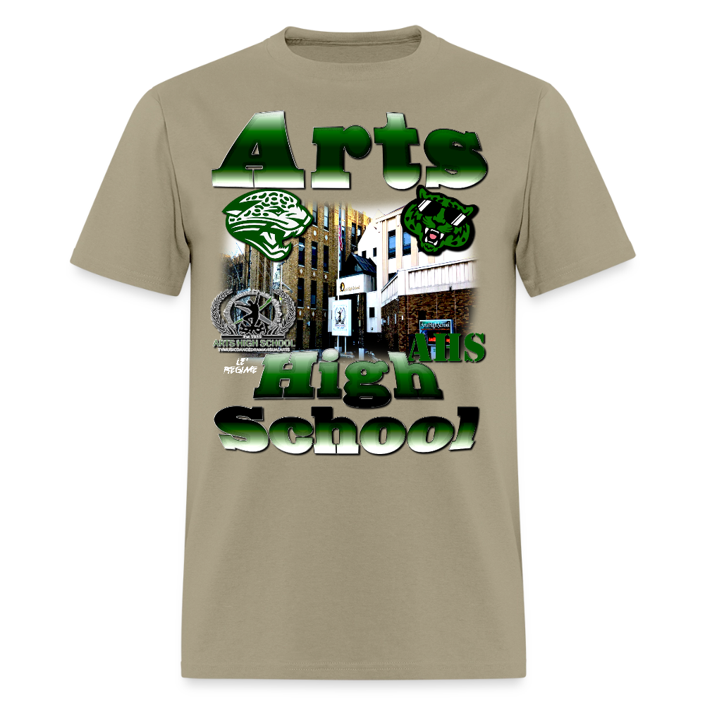 Arts High "School Spirit" Tee - khaki