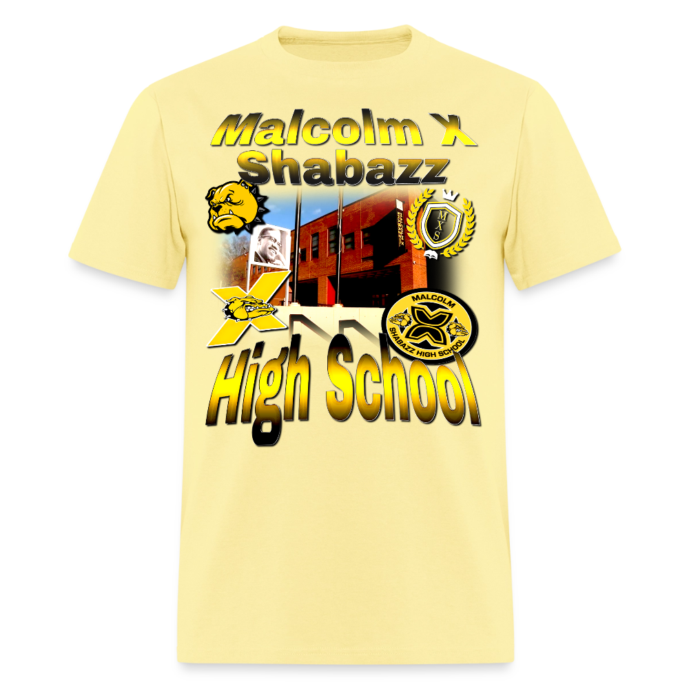 Malcolm X Shabazz High School T-Shirt - cornsilk