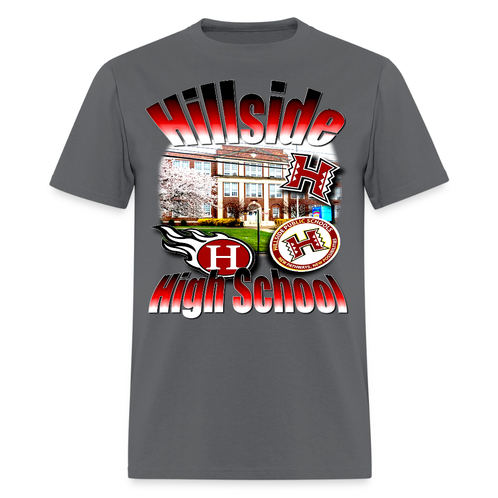 Hillside High (NJ) T-Shirt - charcoal
