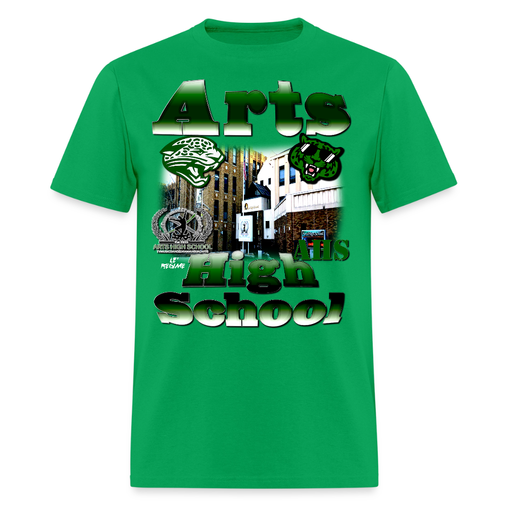Arts High "School Spirit" Tee - bright green