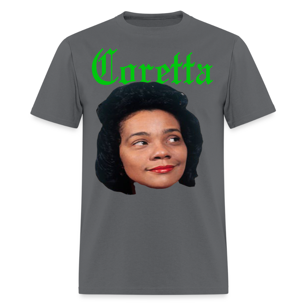 "Coretta" Coretta Scott King Tee - charcoal