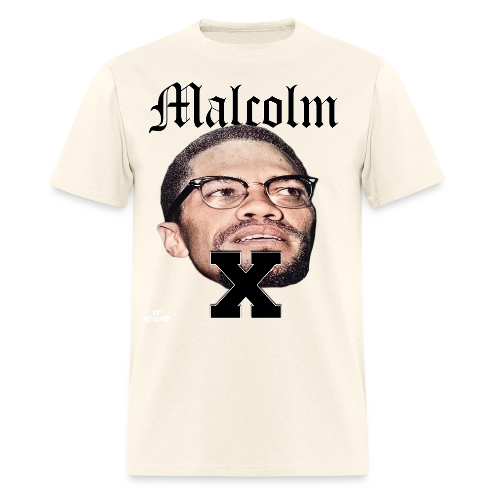 "Malcolm" Malcolm X Tee - sweet cream heather