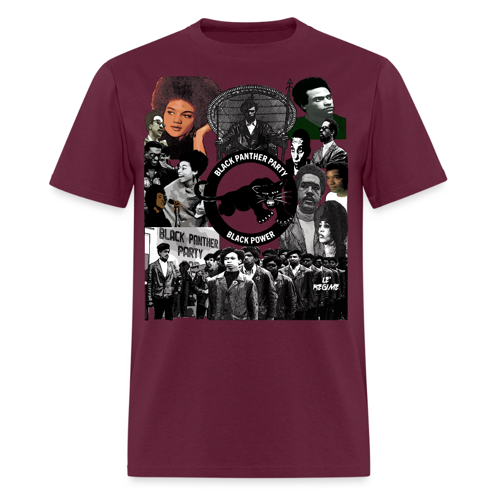 Black Panther Party Unisex Tee - burgundy