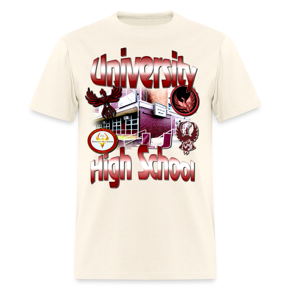 University High School T-Shirt - sweet cream heather