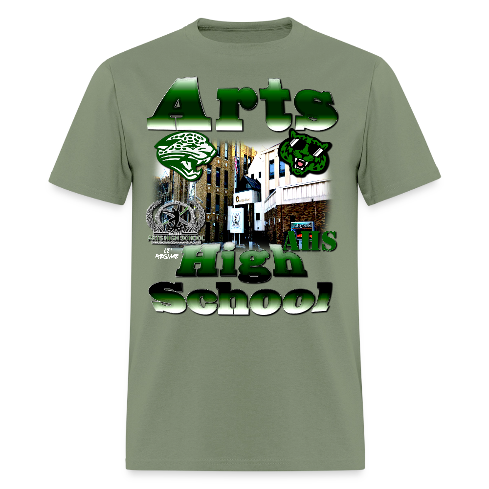 Arts High "School Spirit" Tee - military green
