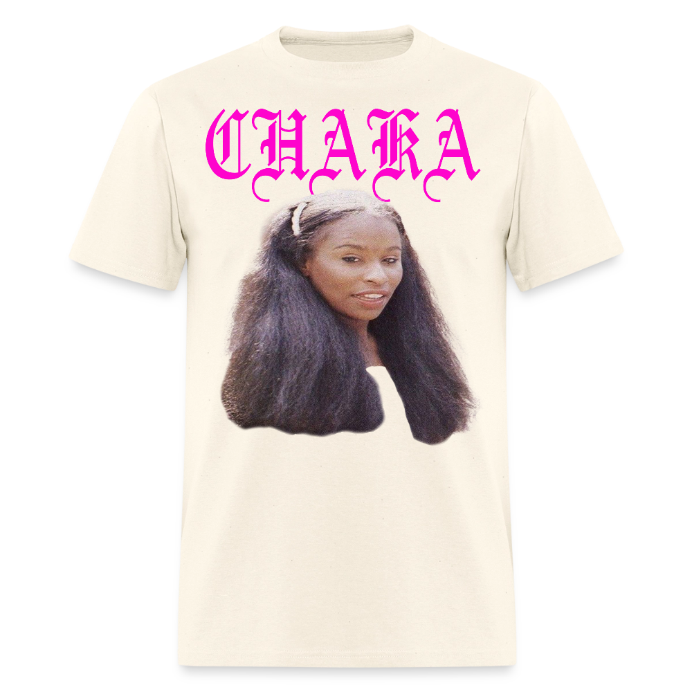 "Chaka" Chaka Khan Tee - sweet cream heather