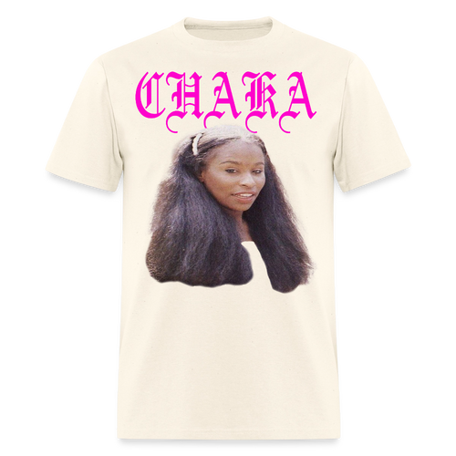 "Chaka" Chaka Khan Tee - sweet cream heather