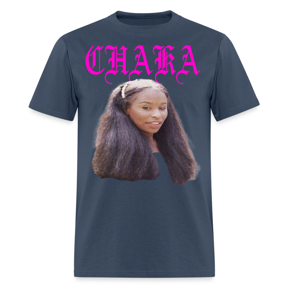 "Chaka" Chaka Khan Tee -  blue dusk