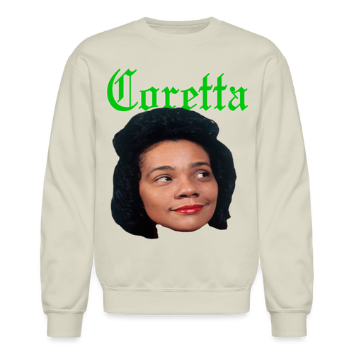 "Coretta" Coretta Scott King Tee Sweatshirt - Sand