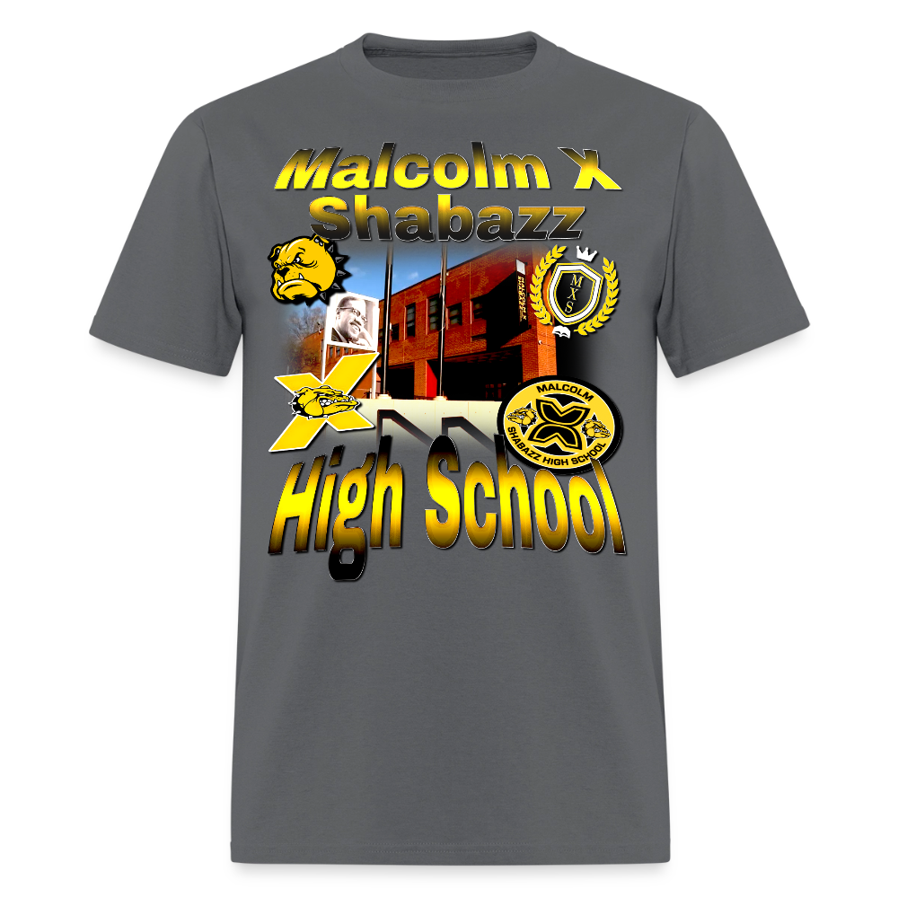 Malcolm X Shabazz High School T-Shirt - charcoal