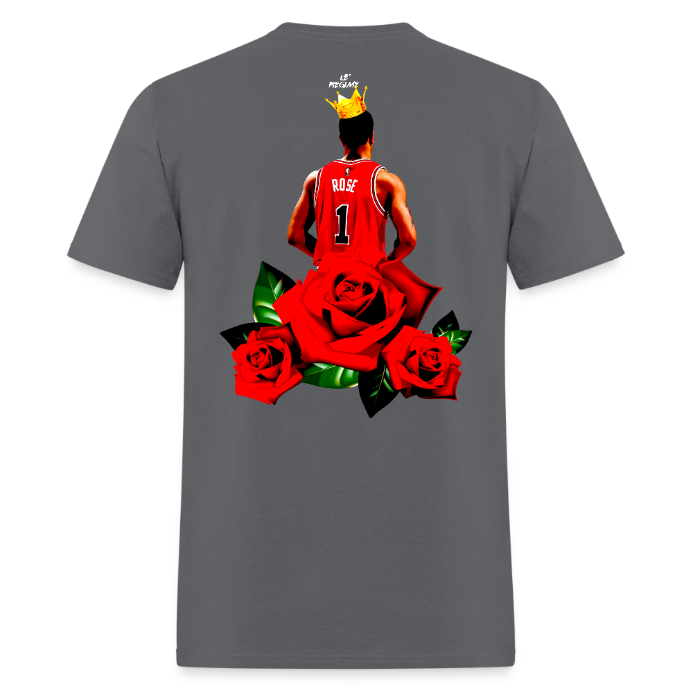 Smell The Roses Tee - charcoal