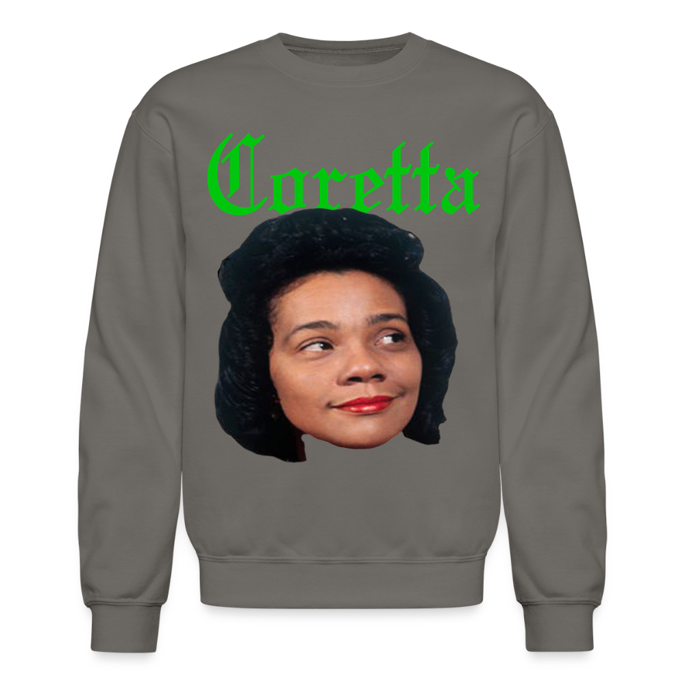 "Coretta" Coretta Scott King Tee Sweatshirt - asphalt gray