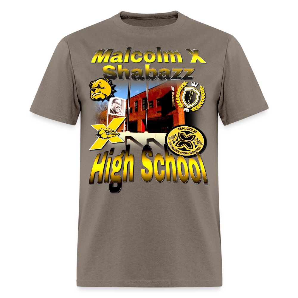Malcolm X Shabazz High School T-Shirt - safari