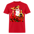 Smell The Roses Tee - red
