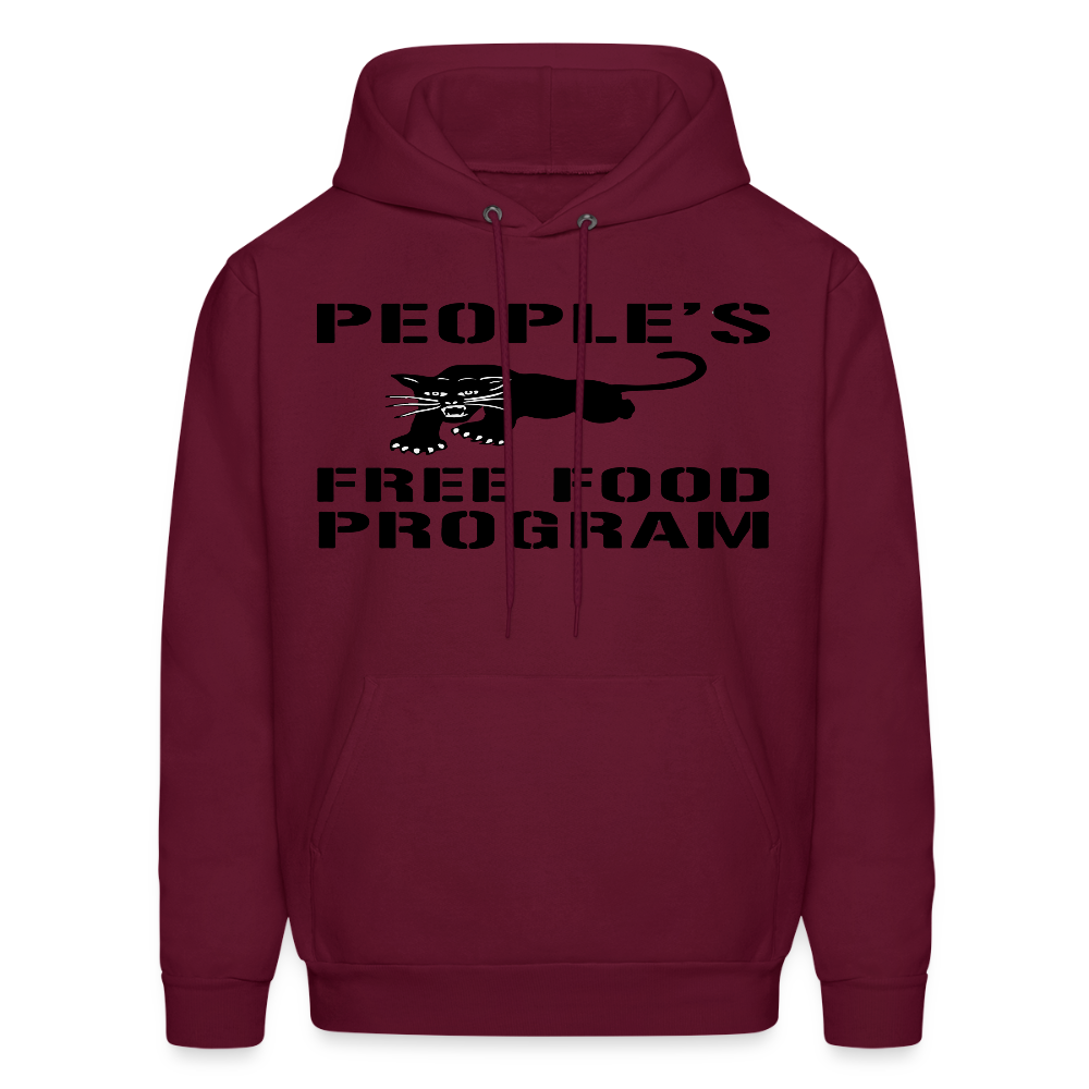 People's Free Food Program Hoodie - burgundy