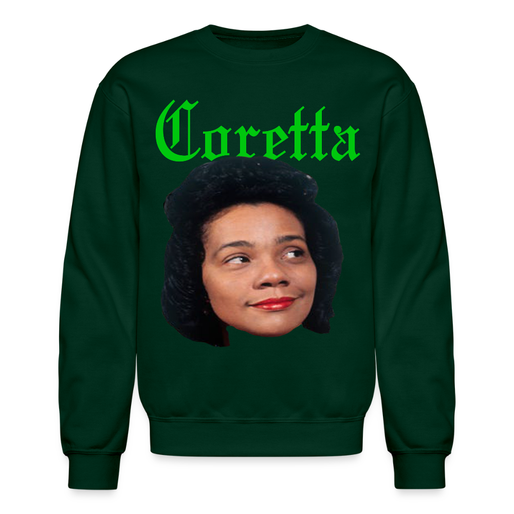 "Coretta" Coretta Scott King Tee Sweatshirt - forest green