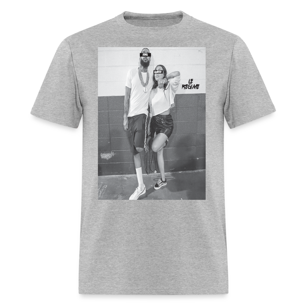 King Nip x Queen Lauren Tee - heather gray