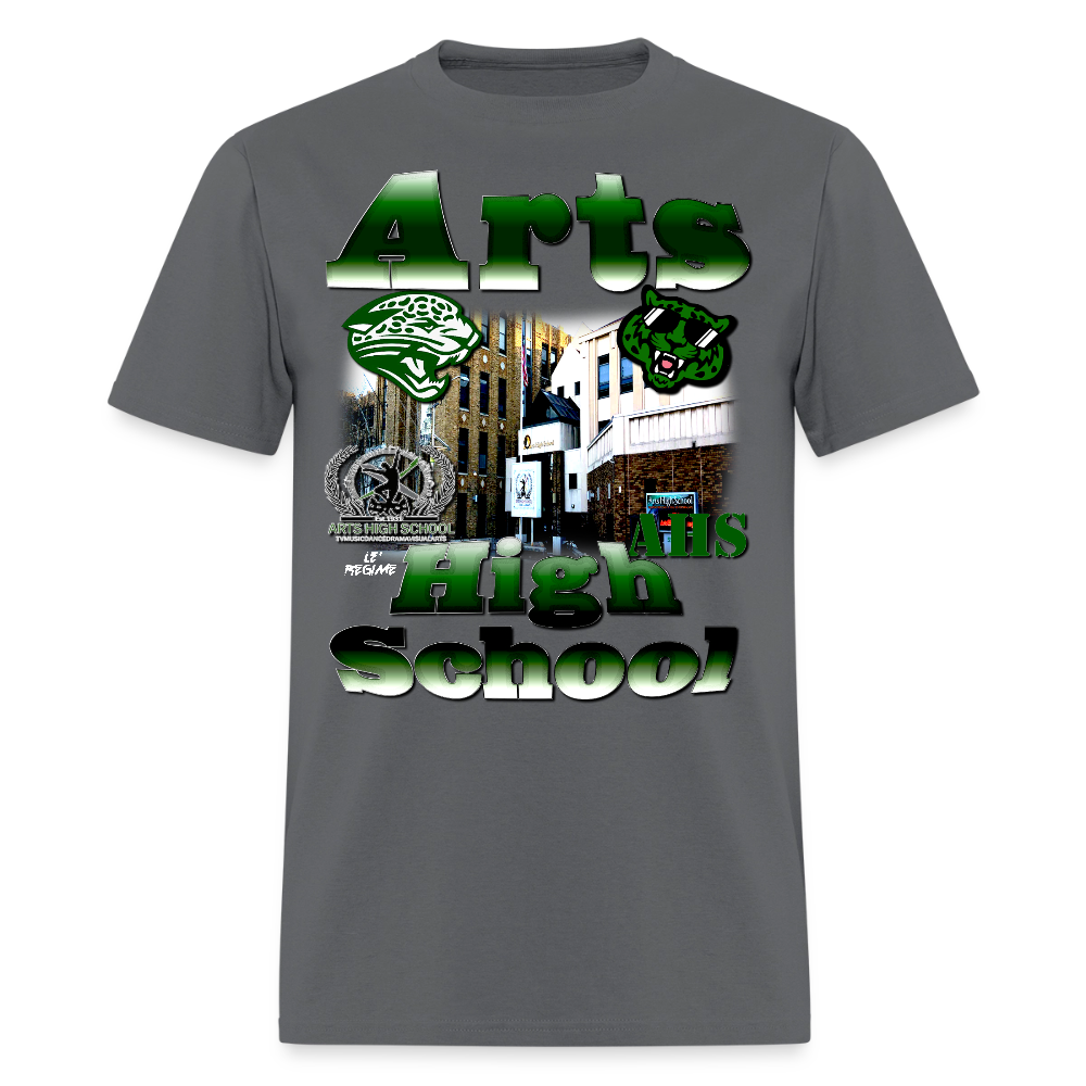 Arts High "School Spirit" Tee - charcoal