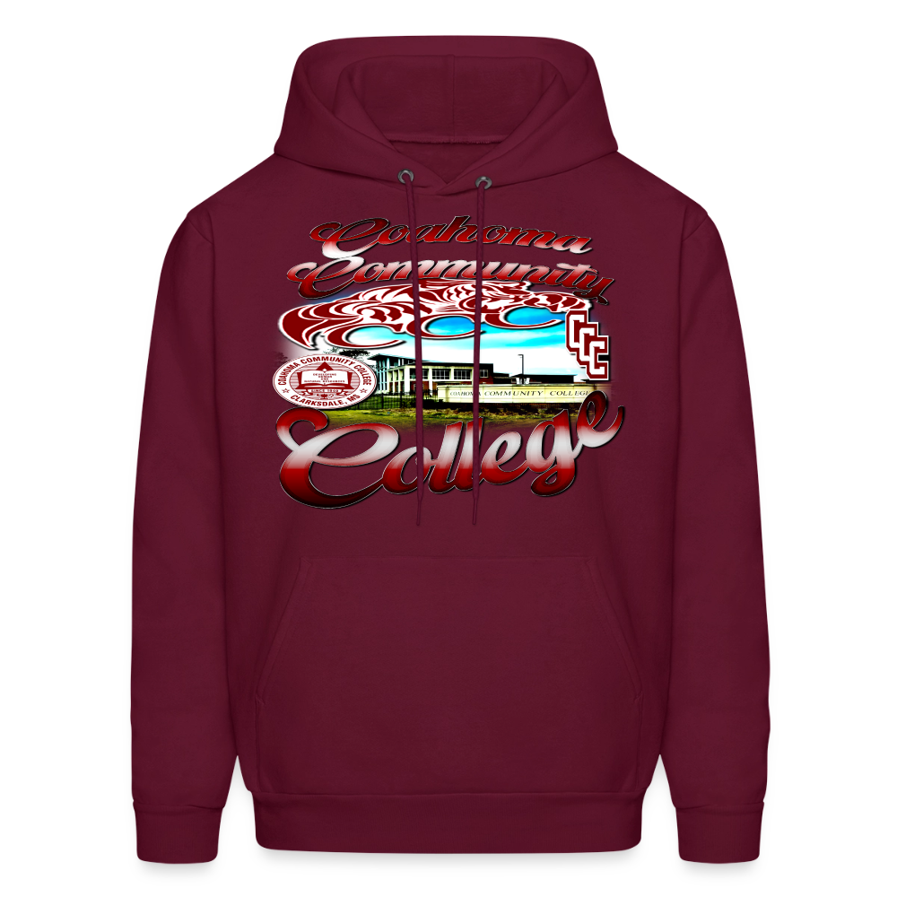 Coahoma Community College Hoodie - burgundy
