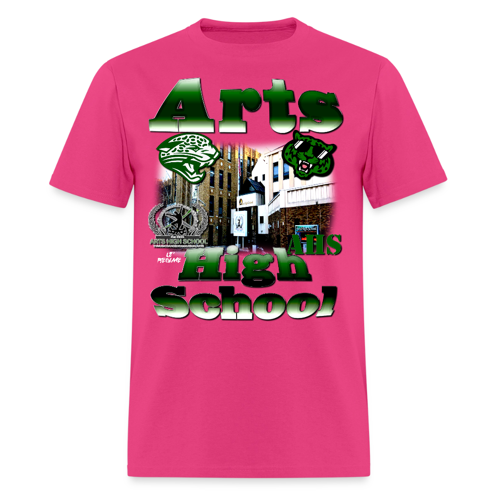 Arts High "School Spirit" Tee - fuchsia