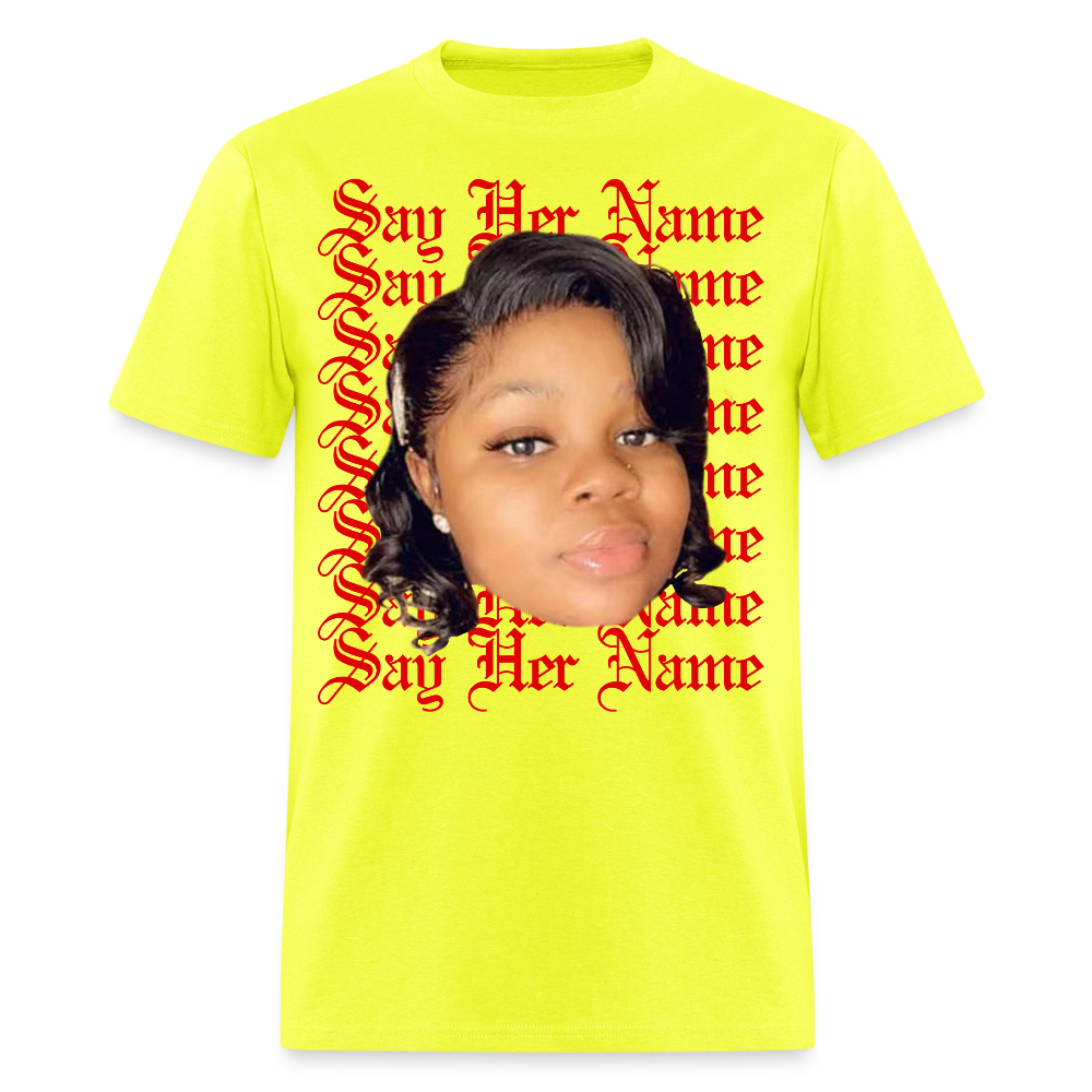 Breonna Taylor x Say Her Name Tee - safety green