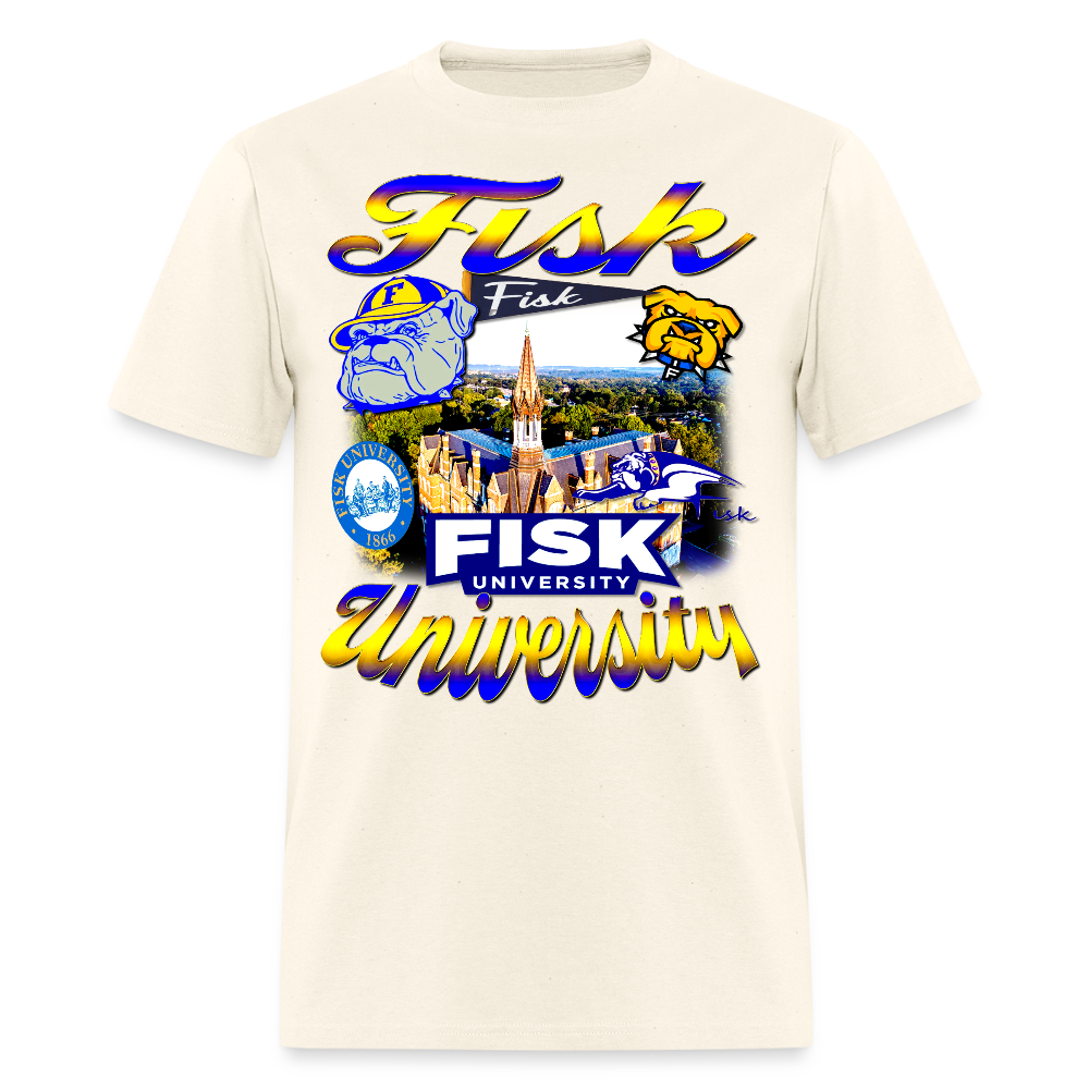 Fisk University Tee - sweet cream heather