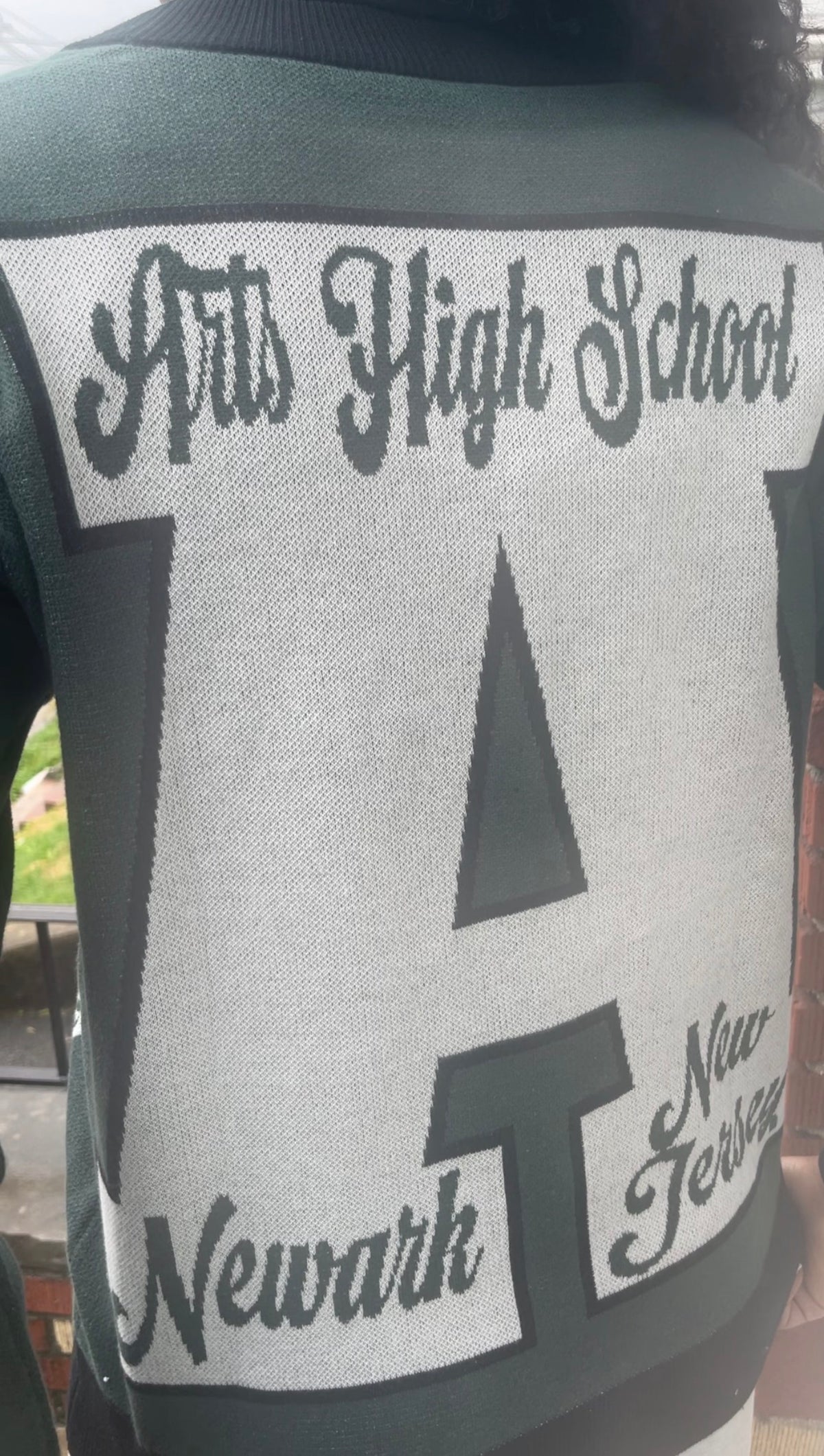 Arts High School Letterman Knitted Cardigan
