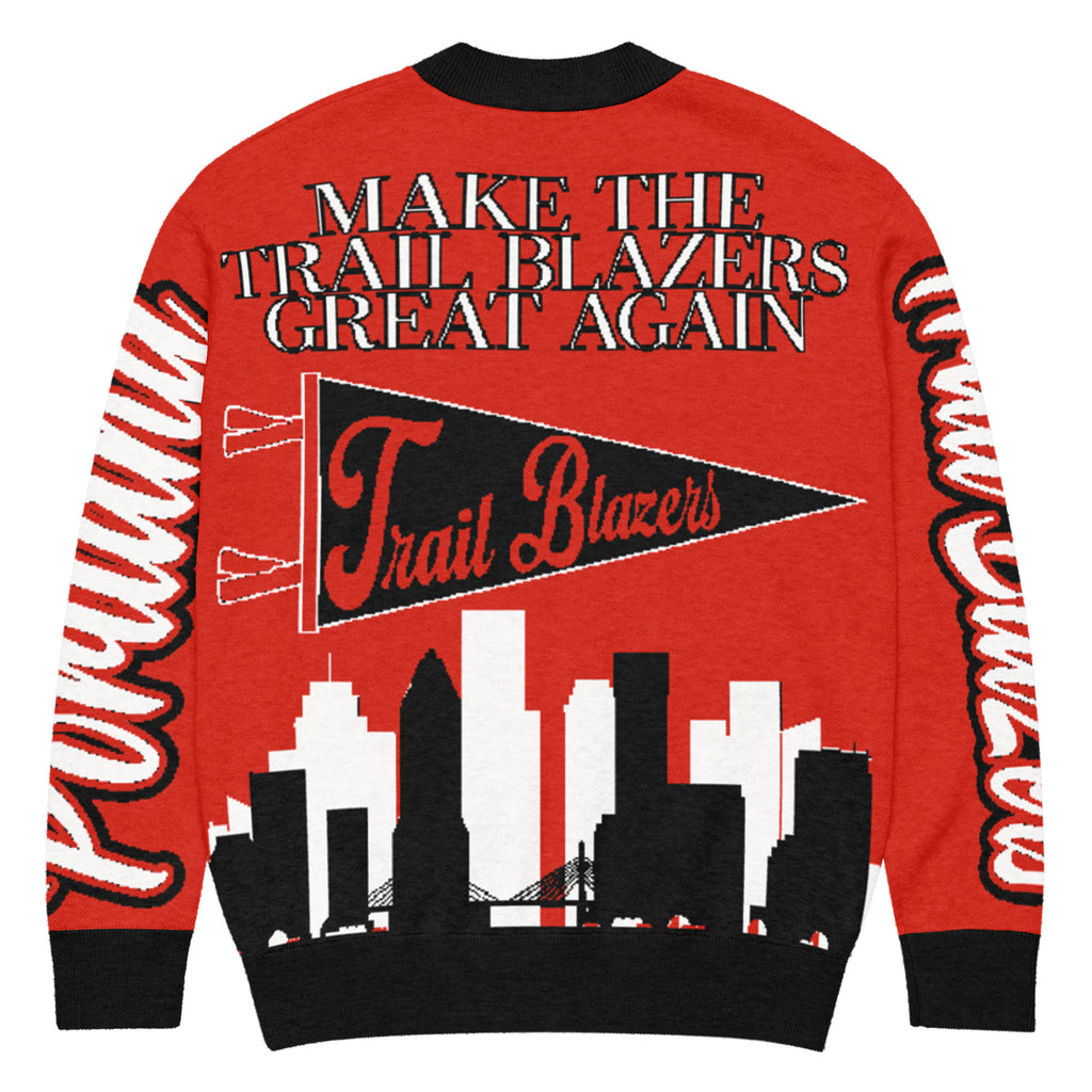 Portland Trail Blazers Unisex Knitted Cardigan