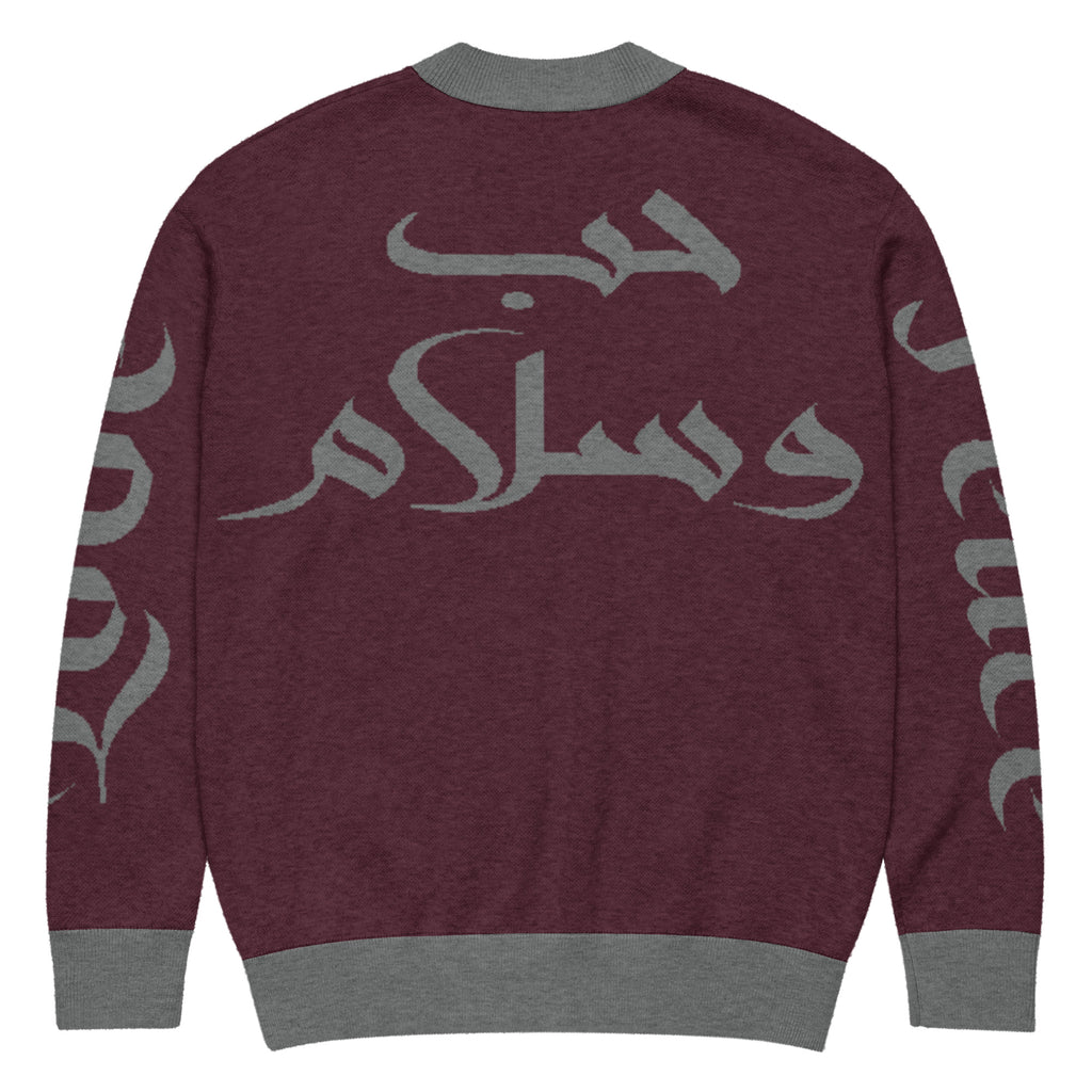 Love & Peace (Arabic) Knitted Cardigan