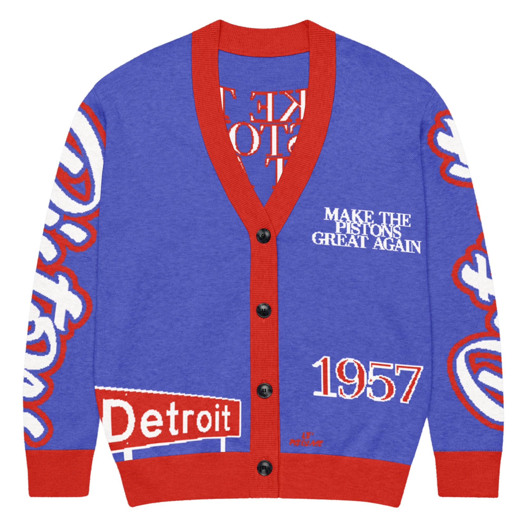Detroit Pistons Unisex Knitted Cardigan