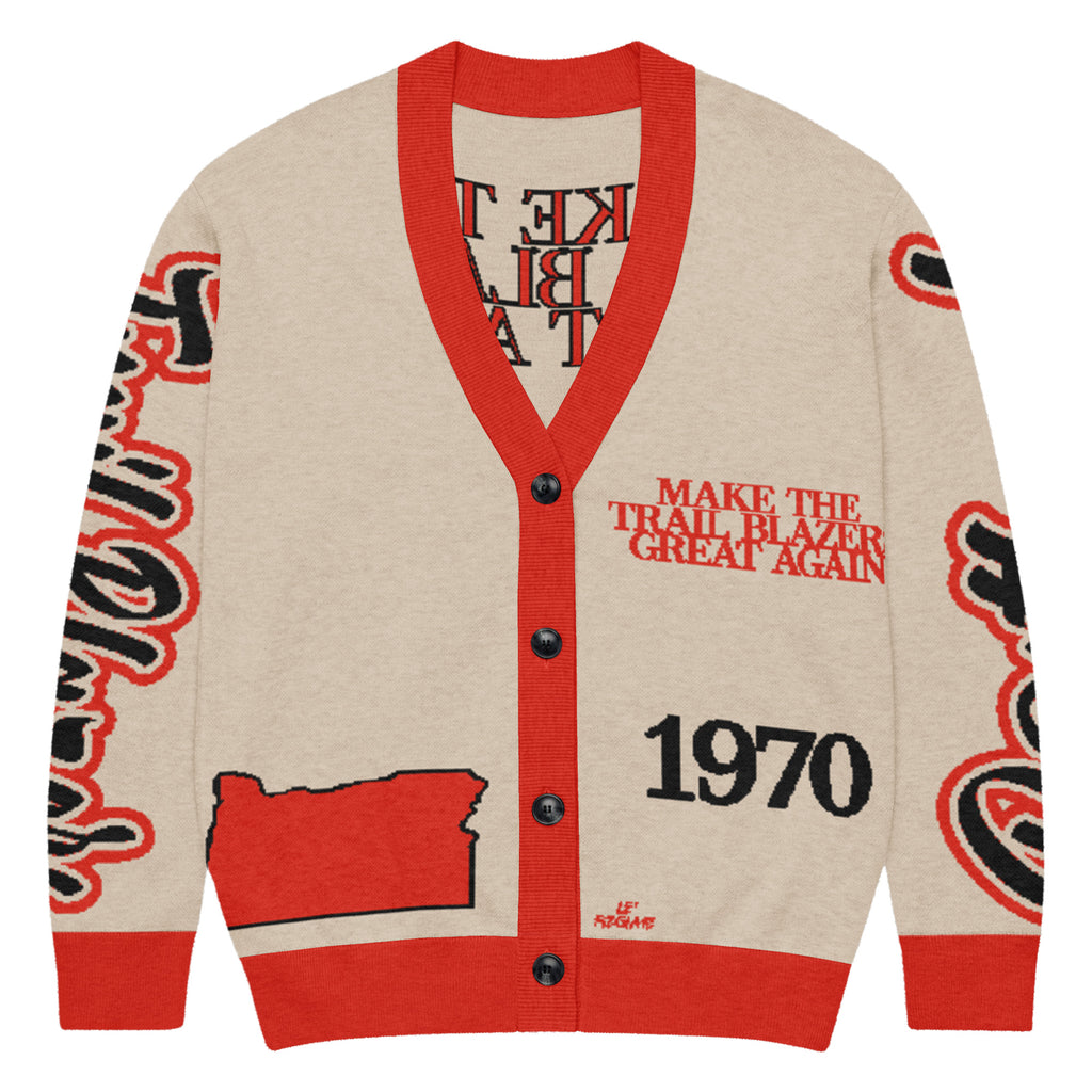 Portland Trail Blazers Unisex Knitted Cardigan