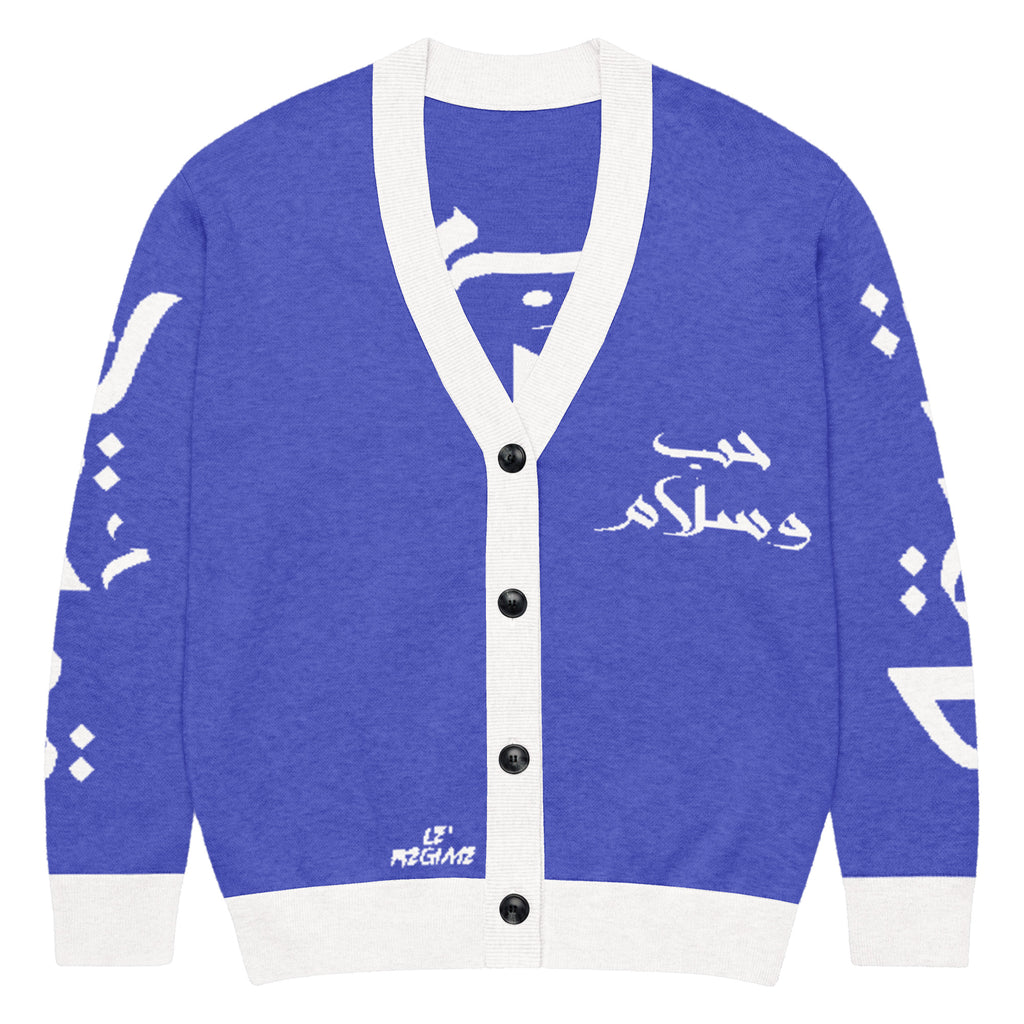 Love & Peace (Arabic) Knitted Cardigan