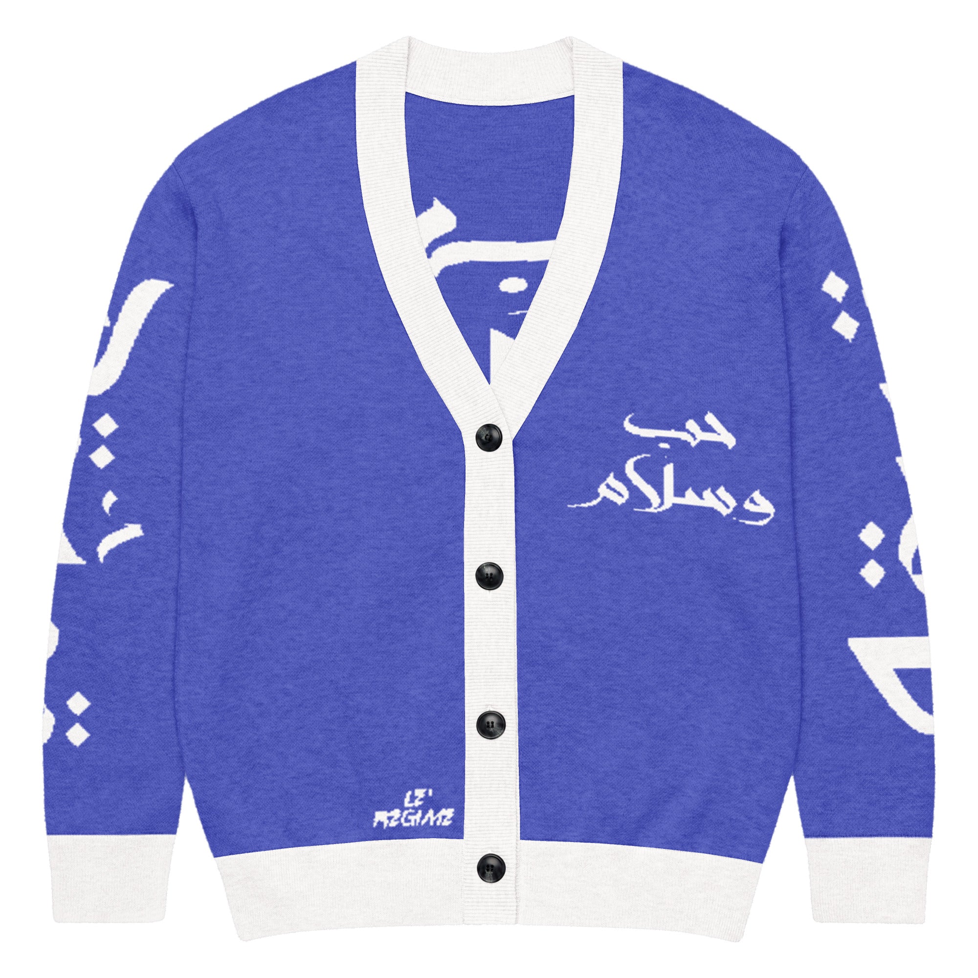 Love & Peace (Arabic) Knitted Cardigan
