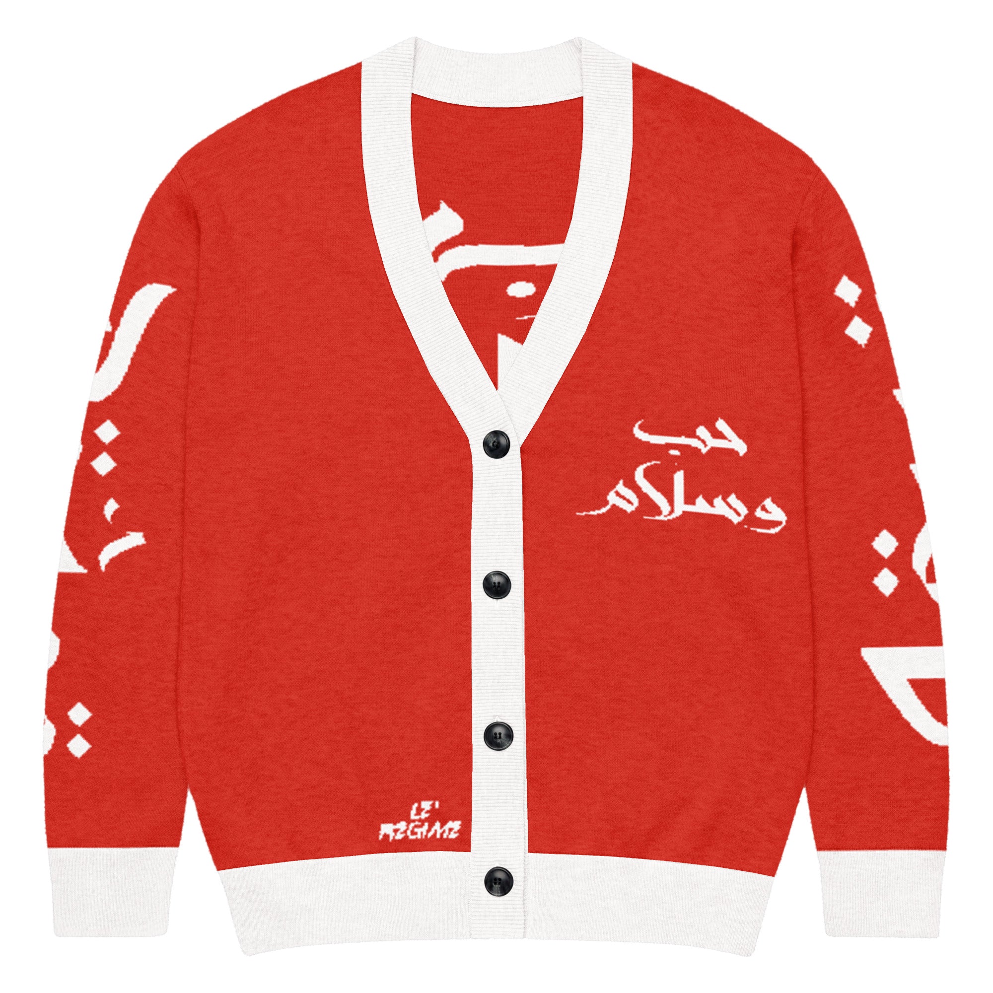 Love & Peace (Arabic) Knitted Cardigan