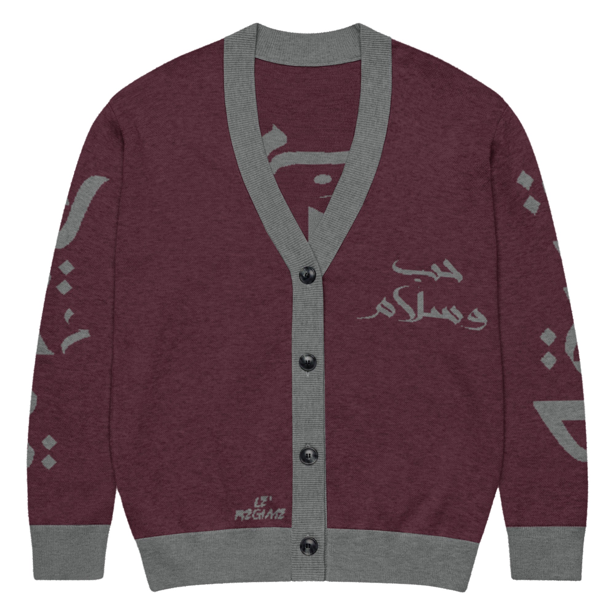 Love & Peace (Arabic) Knitted Cardigan