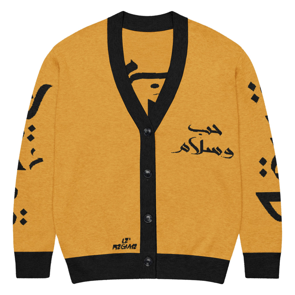 Love & Peace (Arabic) Knitted Cardigan