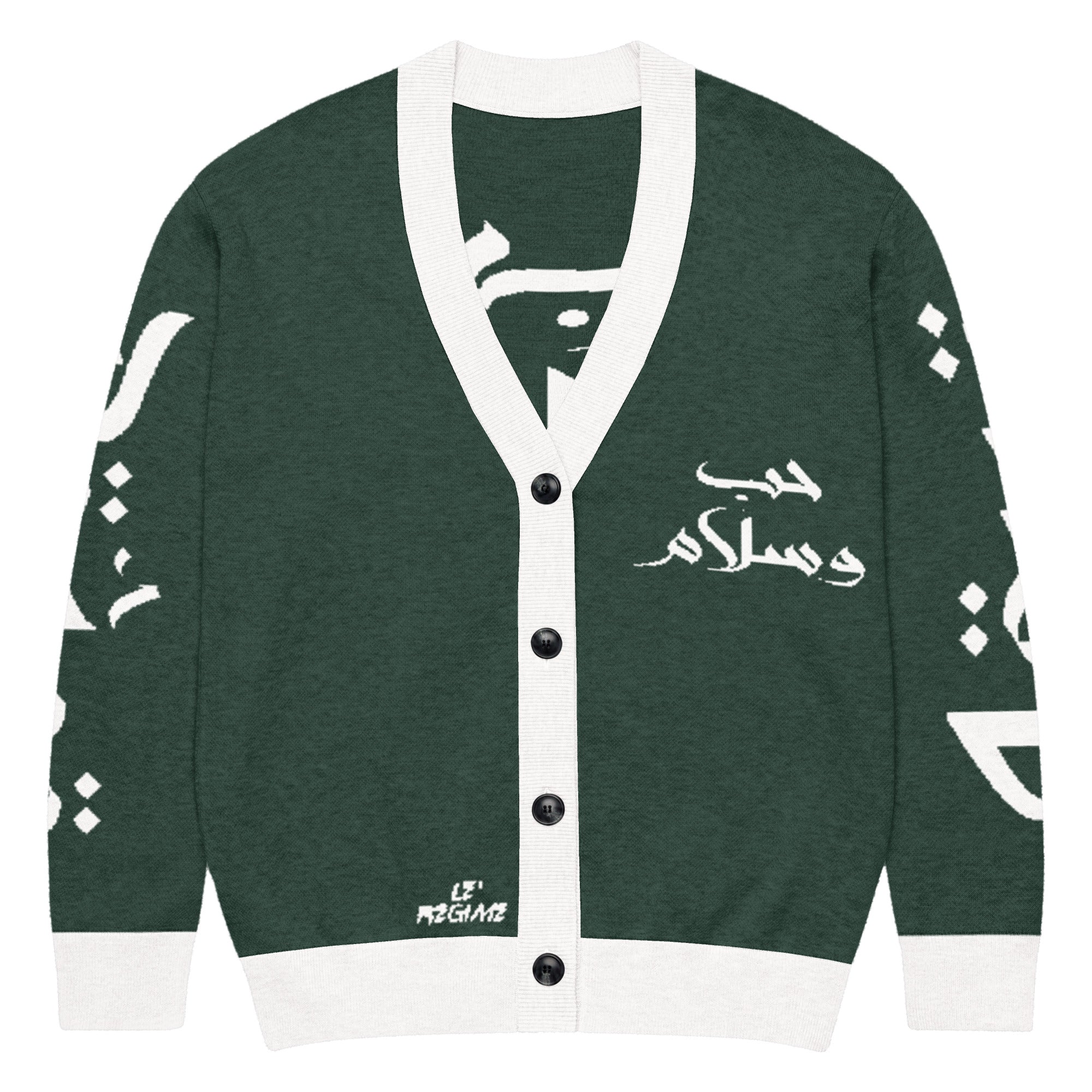 Love & Peace (Arabic) Knitted Cardigan