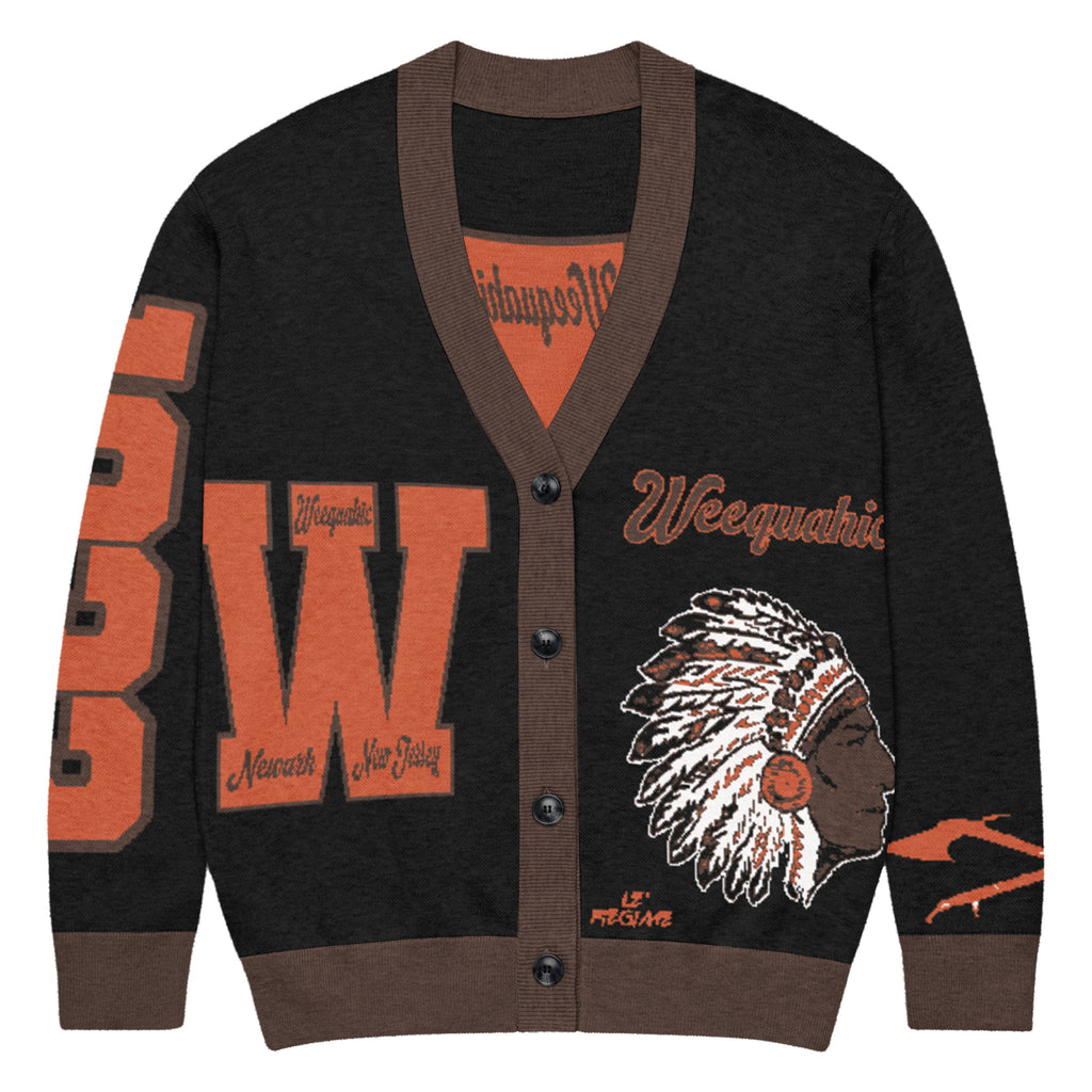 Weequahic High School Letterman Knitted Cardigan