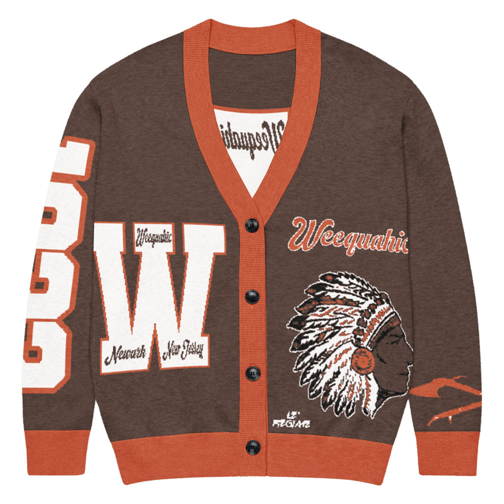 Weequahic High School Letterman Knitted Cardigan