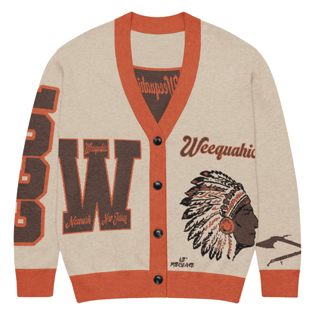 Weequahic High School Letterman Knitted Cardigan
