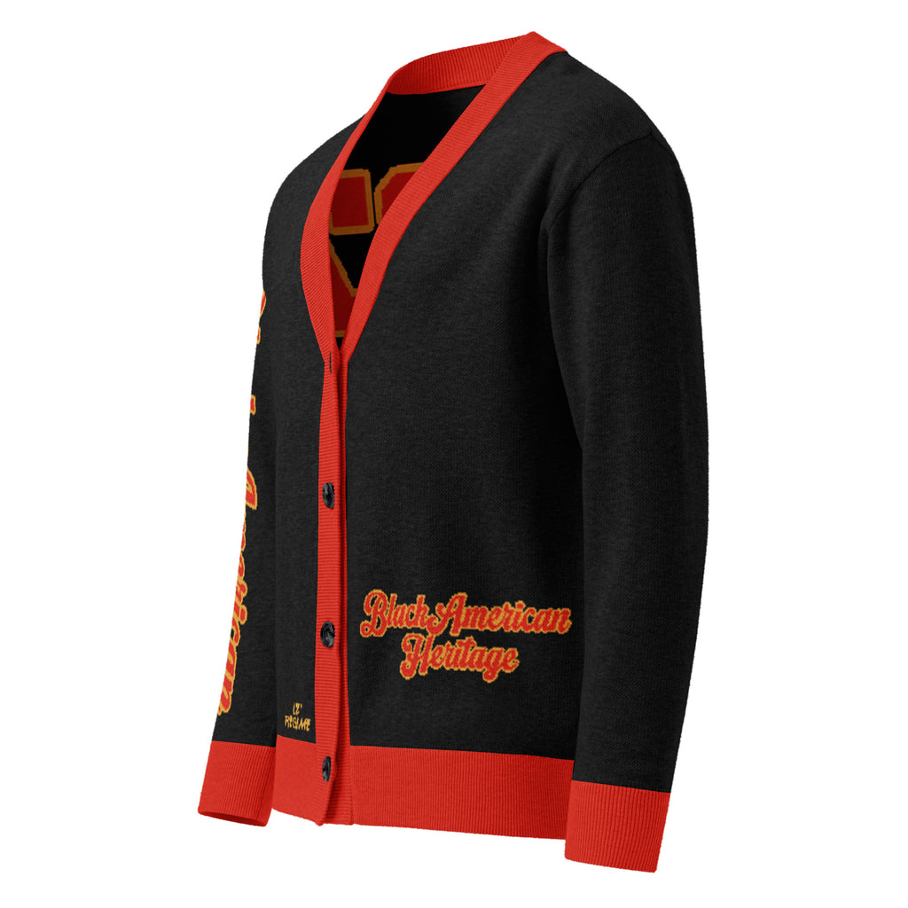 Black American Heritage Flag Knitted Cardigan