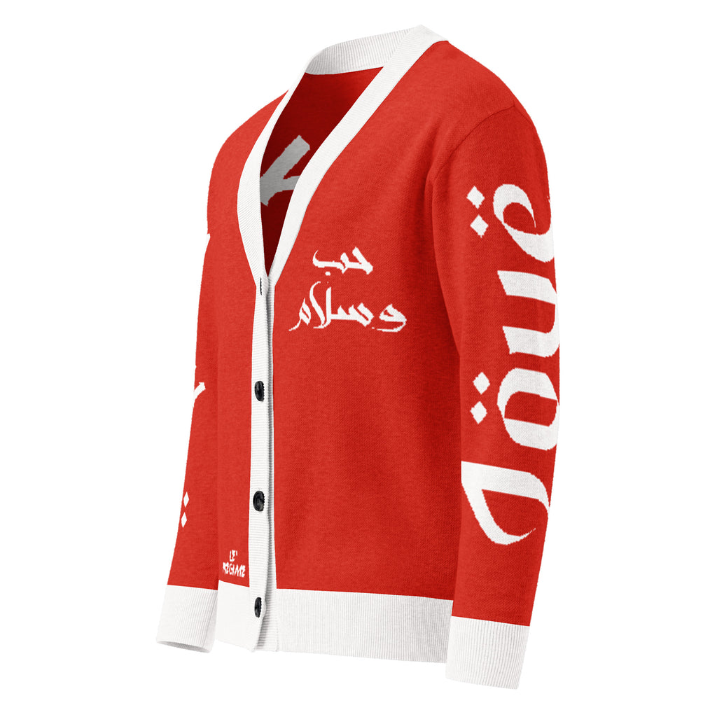 Love & Peace (Arabic) Knitted Cardigan