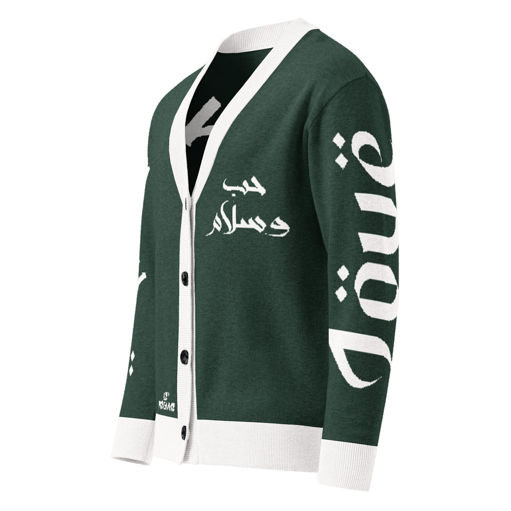 Love & Peace (Arabic) Knitted Cardigan