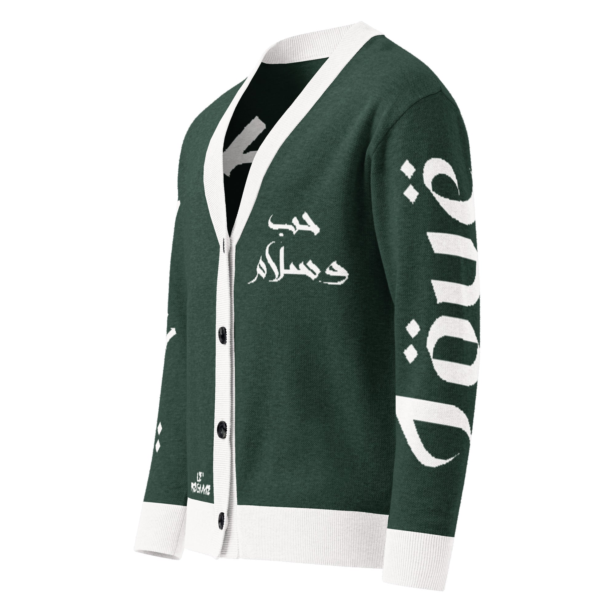 Love & Peace (Arabic) Knitted Cardigan