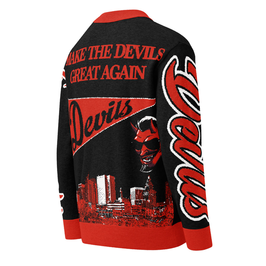 New Jersey Devils Knitted Cardigan