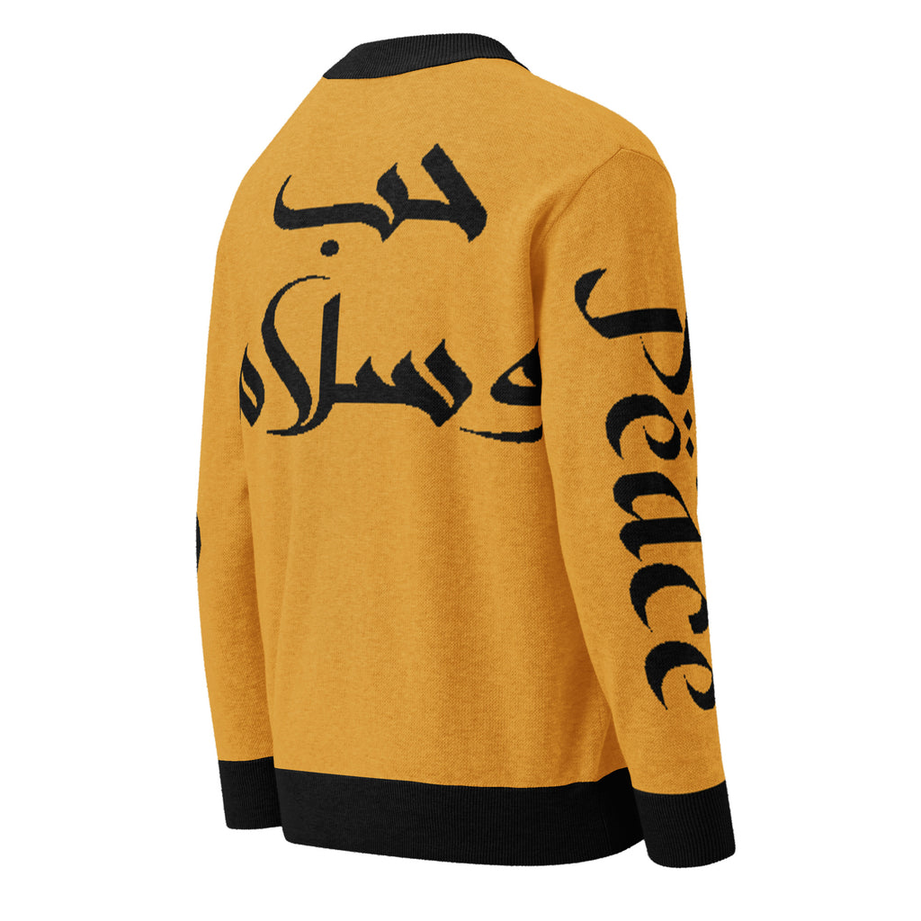 Love & Peace (Arabic) Knitted Cardigan