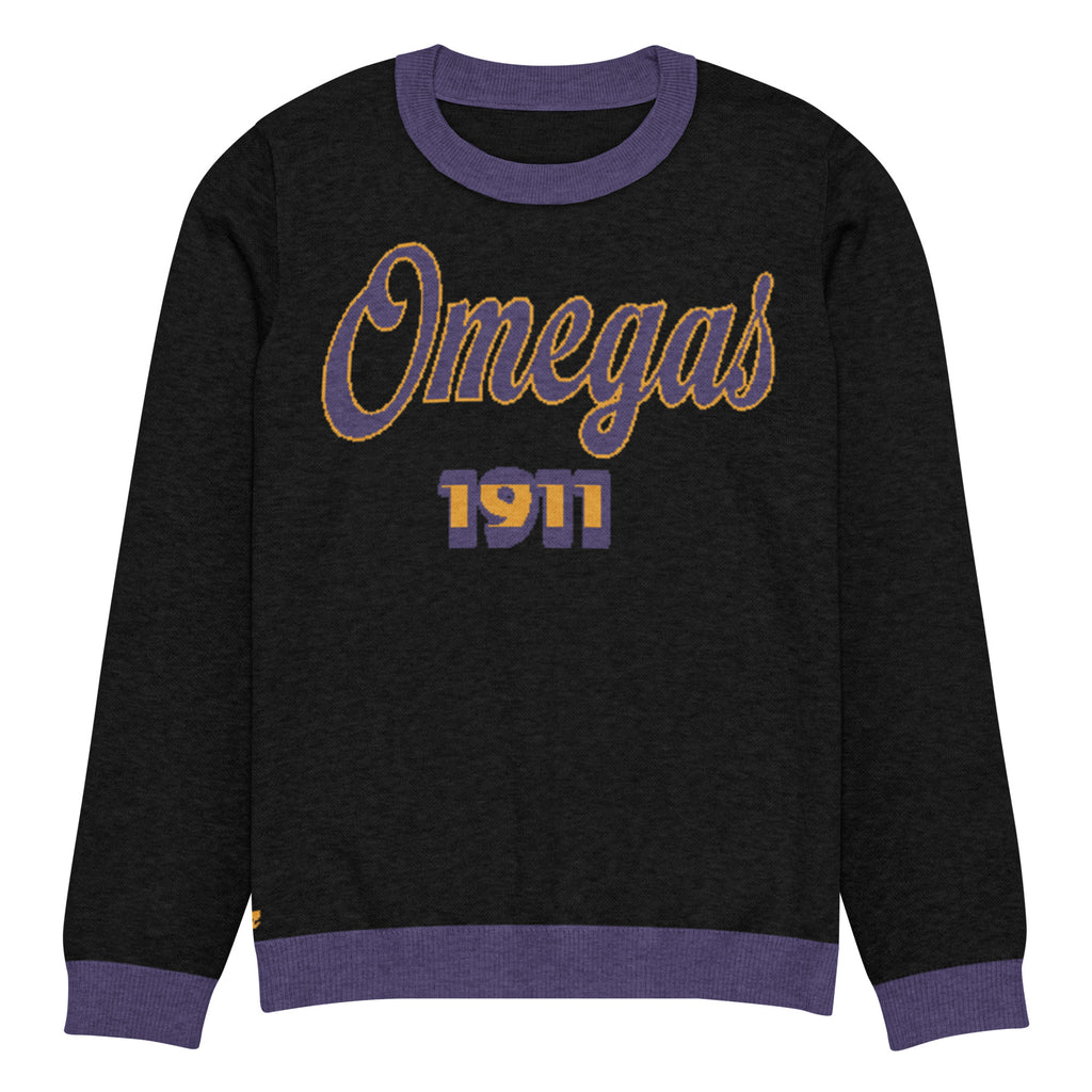 Omega Psi Phi "Omegas " Knitted Crewneck Sweater